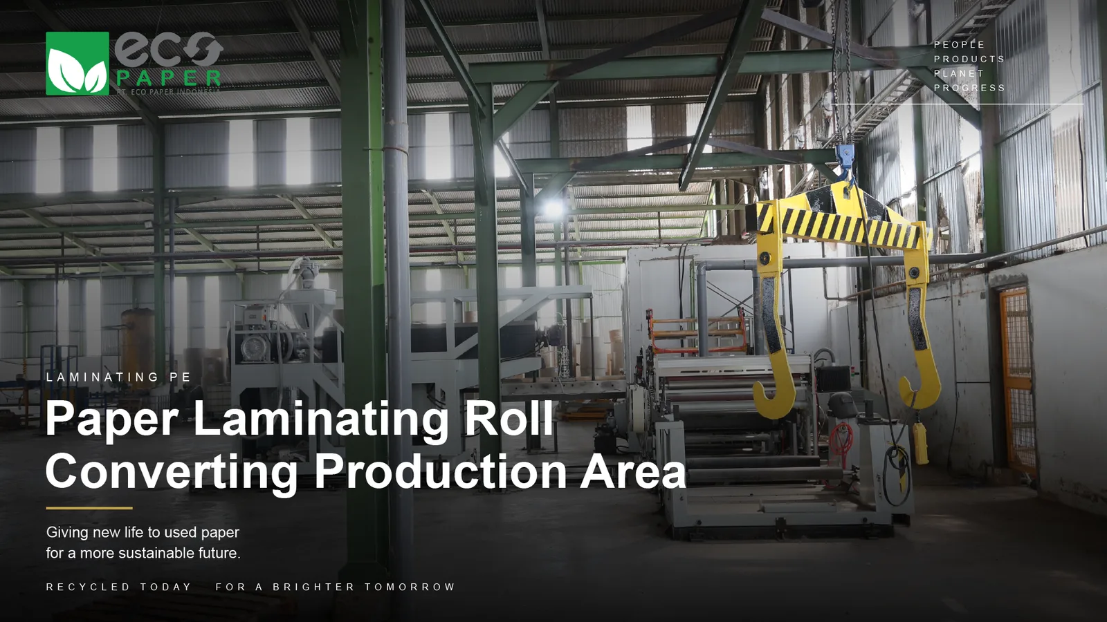 Paper Laminating Roll Converting Production Area